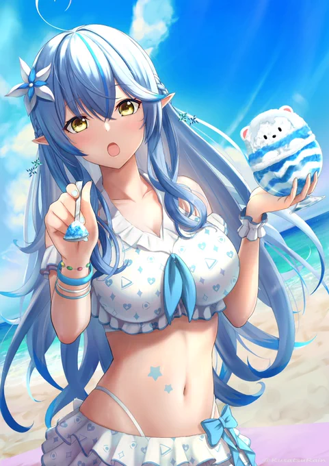 あーん #LamyArt  #雪花ラミィ 