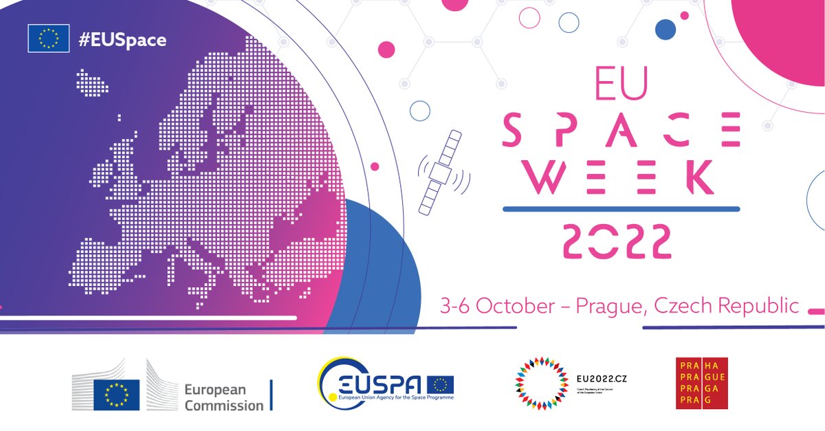 👉Will you be in Prague on 3-6 October? Lucky you, it's during EU Space Week!

Drop by the #EUSW, even if you think you're not related to space you'll learn what #EUSpace does for you, it's not (only) rocket science!

Register &amp; enrol in the sessions: euspaceweek.eu