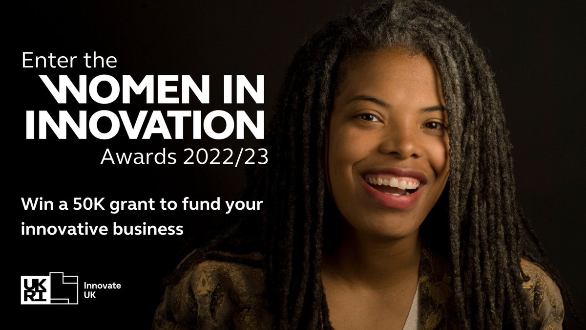 Innovate UK (@innovateuk) on Twitter photo Are you a #WomenInBusiness working on an #innovative idea? Want to win £50K funding & a package of tailored mentoring, coaching & support to take your business forward?
The <a href="/innovateuk/">Innovate UK</a> #WomenInInnovation Awards 2022/23 are now open:
ow.ly/pmks50Kr4q9
@KTNUK #WomenInnovate Are you a #WomenInBusiness working on an #innovative idea? Want to win £50K funding & a package of tailored mentoring, coaching & support to take your business forward?
The <a href="/innovateuk/">Innovate UK</a> #WomenInInnovation Awards 2022/23 are now open:
ow.ly/pmks50Kr4q9
@KTNUK #WomenInnovate