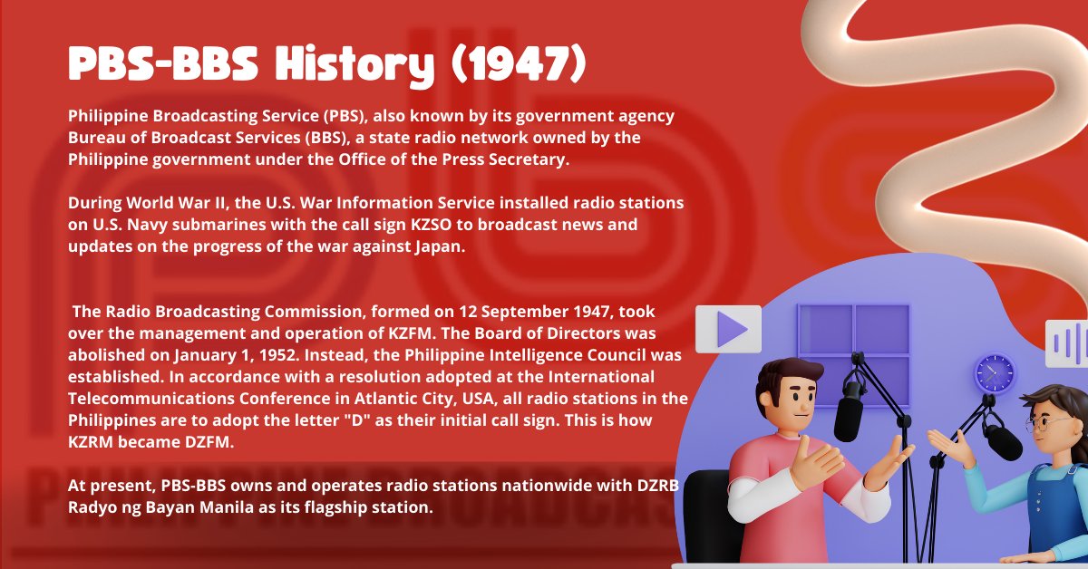 KidSpot__'s tweet photo. 1947 🍎✏️📺

On the 12th day of September 1947, the history of Radio Broadcasting Commission starts! To know more about PBS-BBS' History, tap on the photo below. 🥰

#KidSpot
#PagbabalikBata
#BroadcastHistory
#CA3283 https://t.co/5D0gyaLf77