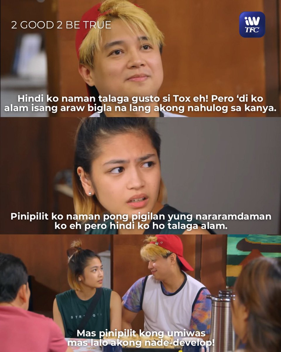 ofc_iwant's tweet photo. Lagot kayo, Red at Tox! Panindigan ninyo kilig namin! 😍

Mauwi kaya sa 2tohanan ang kanilang pagpapanggap? Watch the episodes of #2Good2BeTrue 48 HOURS IN ADVANCE on iWantTFC! https://t.co/LxVMsJDwEX https://t.co/DK7v4W47P7