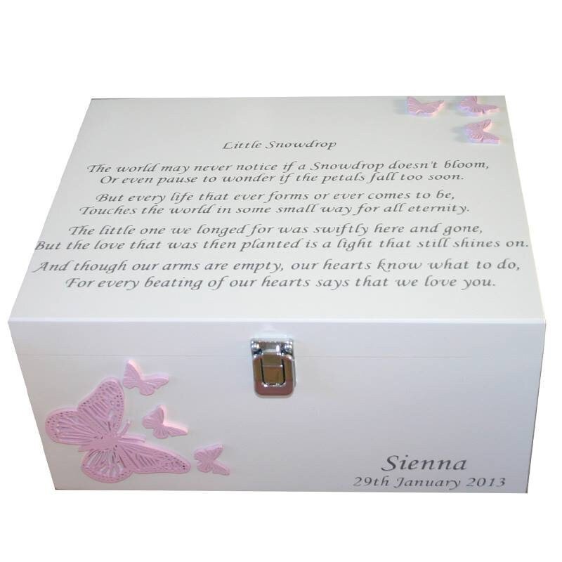DSmithcreations's tweet photo. Excited to share the latest addition to my #etsy shop: Personalised Wooden Baby Bereavement Memorial Memory Box – Butterflies – Little Snowdrop Poem #griefmourning #memorybox #keepsakebox #beaeavement #loss #personalised #woodenbox #inlovingmemory #love https://t.co/hzZcik8pAZ https://t.co/hPagNoE7TI