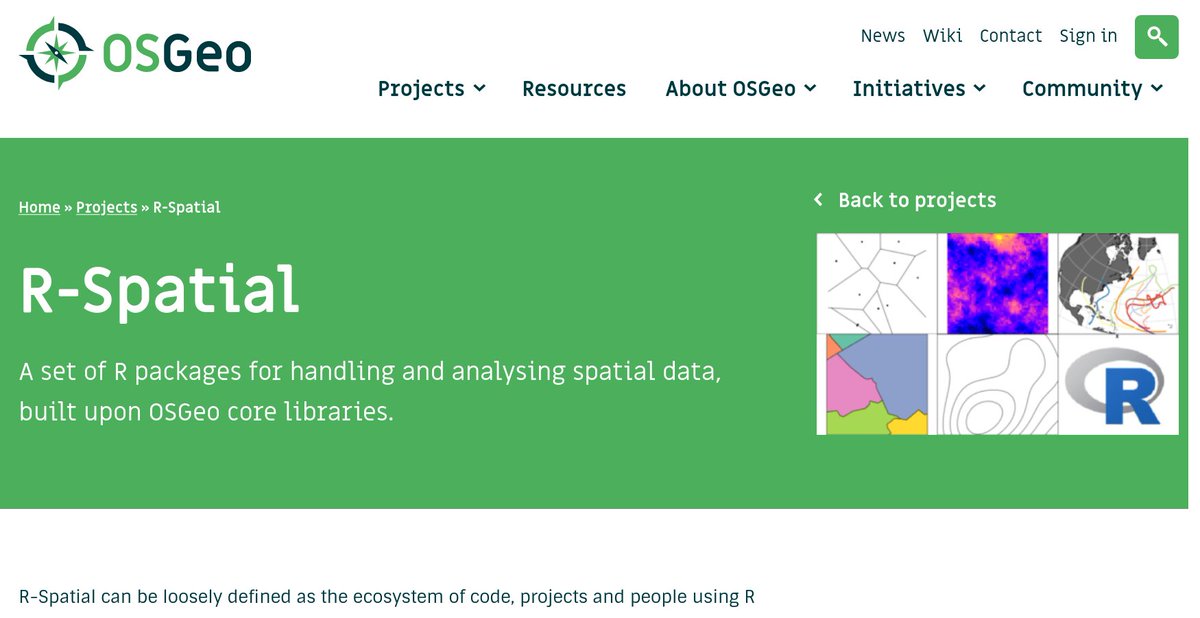 robinlovelace's tweet photo. This is fantastic! Finally after ~2years of comms the #rspatial community is part of the @OSGeo family 😻

Shiny new page: https://t.co/aWG0Yrt3w6
Details+discussion+how2 get involved: https://t.co/018CcB5wuv
Tagging ppl, spread the word! #RStats #gischat https://t.co/jqzs4b5gif