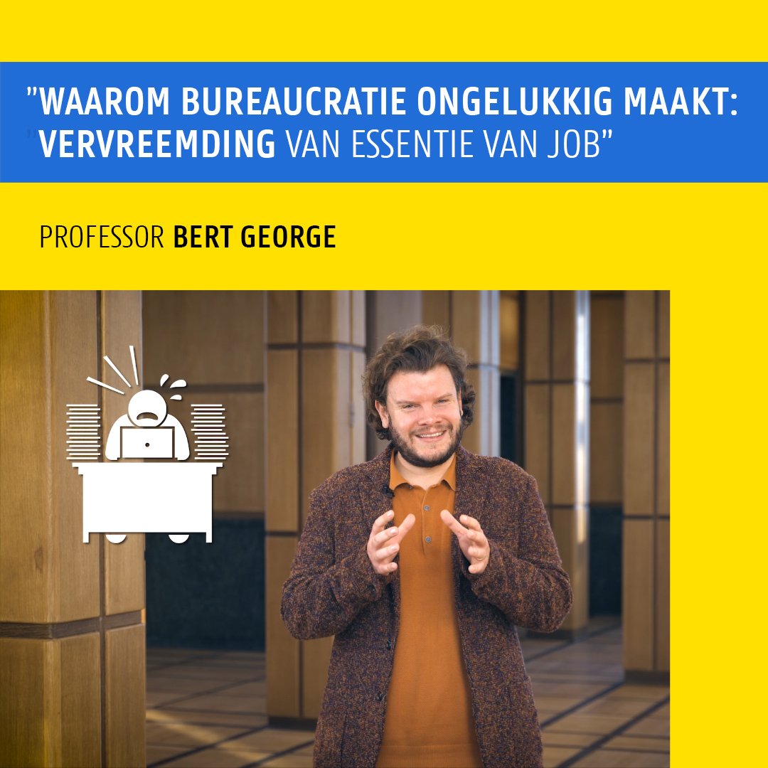 49% van leraren in OESO-landen geeft aan dat te veel bureaucratie leidt tot stress. Bureaucratie tot een minimum beperken kan dus helpen om leraren voor de klas te houden. Professor @GeorgeBert legt in deze video uit waarom bureaucratie ongelukkig maakt: ugent.be/ugentatwork/nl….