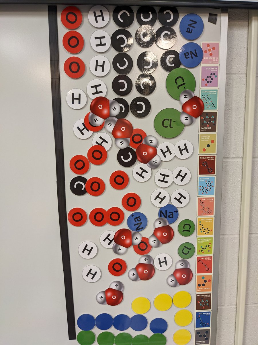 sciencebridle's tweet photo. Cut and assembled some @dragan39 magnets for my board! Check them out on @ChemEdX https://t.co/4fwCEbyPUw https://t.co/NWtOvZtLUZ