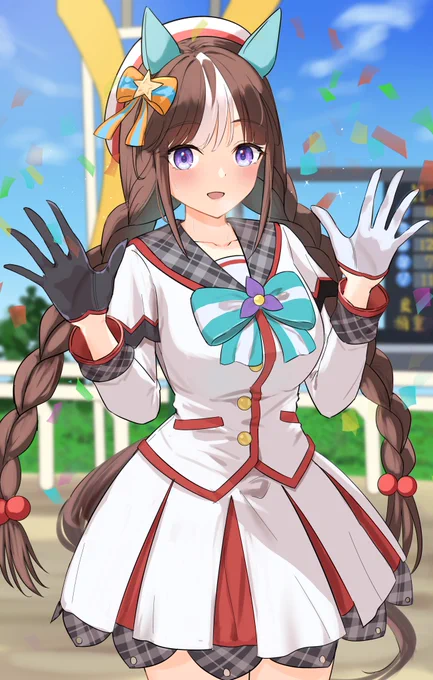 #今月描いた絵を晒そう #ウマ娘 水着から勝負服までいろんな衣装が描けて楽しかったです!9月もよろしくお願いします! 