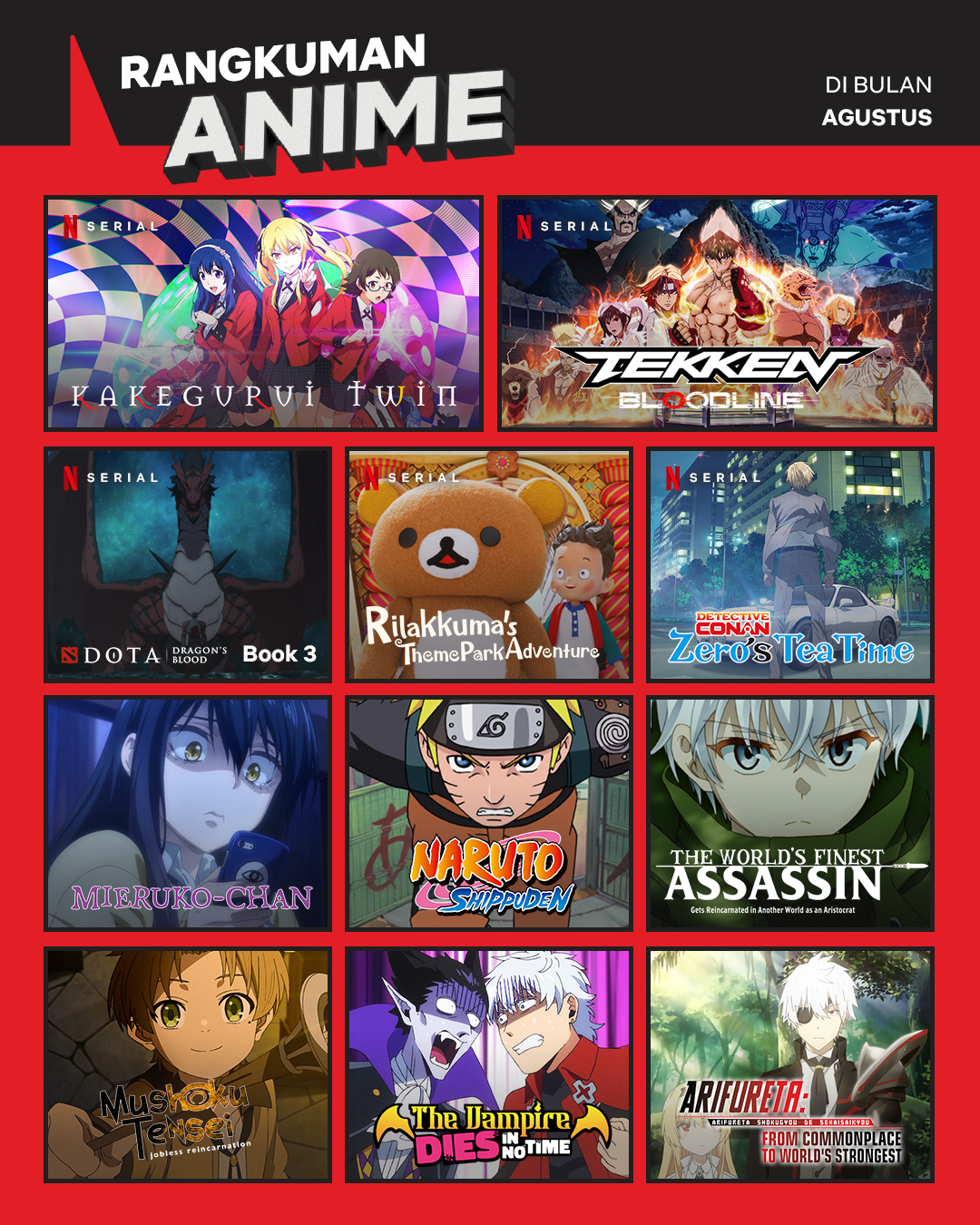 Netflix Indonesia on Twitter: "Sebulan ini kamu maraton nonton anime