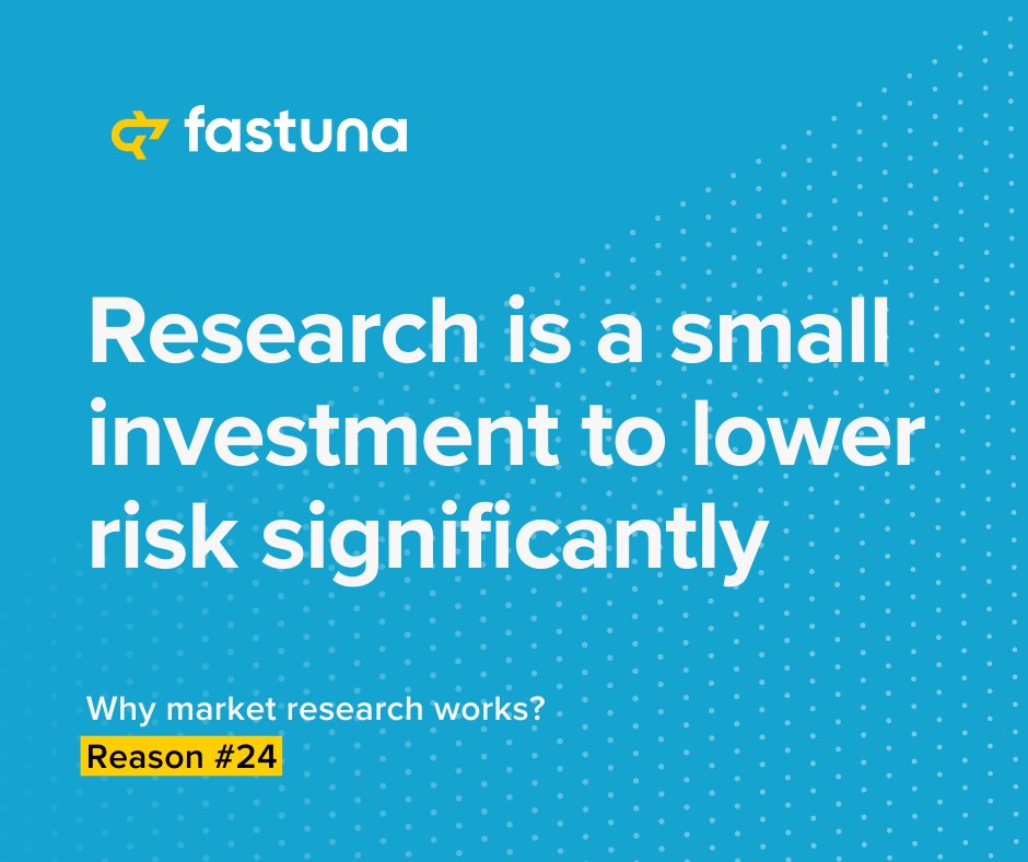 Fastuna1's tweet photo. For clarity, compare the cost of research with the cost of producing and launching a weak product or an ad that won’t be in high demand i.e. that will fail. 
#MarketingAutomation #mrx #NPD https://t.co/uE4TqNG3OV