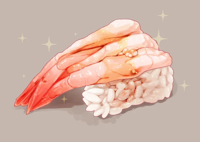 甘エビのイラスト描きました 