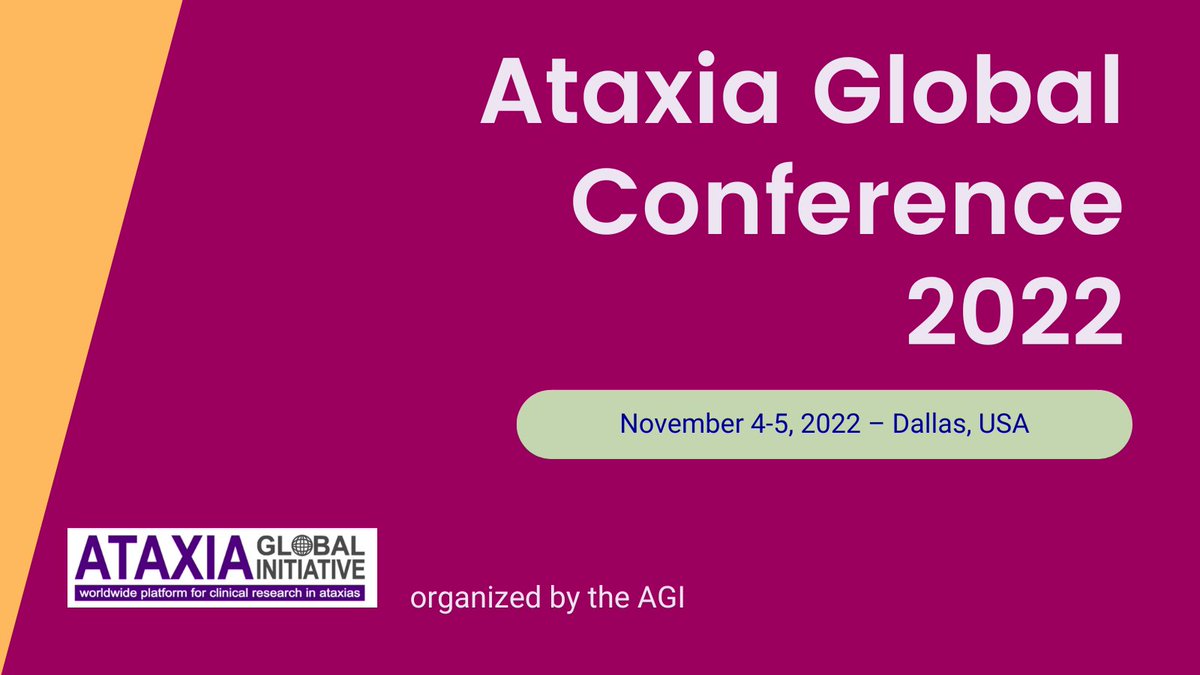 ataxia_global's tweet photo. #AGI2022 hybrid👩‍💼+💻
We are excited to present you our preliminary program: https://t.co/9Qnan7EoAD 🇺🇸
🏨
You can register for the conference: https://t.co/WQ206QY8SK

@MJDFoundation
@AtaxiasARG
@biogen
@ataxiecanada
@SCAsource
@cacna1a
@rarediseases_in
@ATSociety https://t.co/Ay2008Gc1c