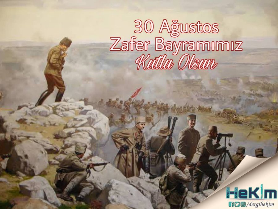 DergiHeKim's tweet photo. 30 Ağustos Zafer Bayramımız kutlu olsun. Başta Gazi Mustafa Kemal Atatürk olmak üzere kurtuluş mücadelemizin kahramanlarını, şehitlerimizi ve gazilerimizi rahmet, minnet ve şükranla anıyoruz. https://t.co/6weSckJKd2