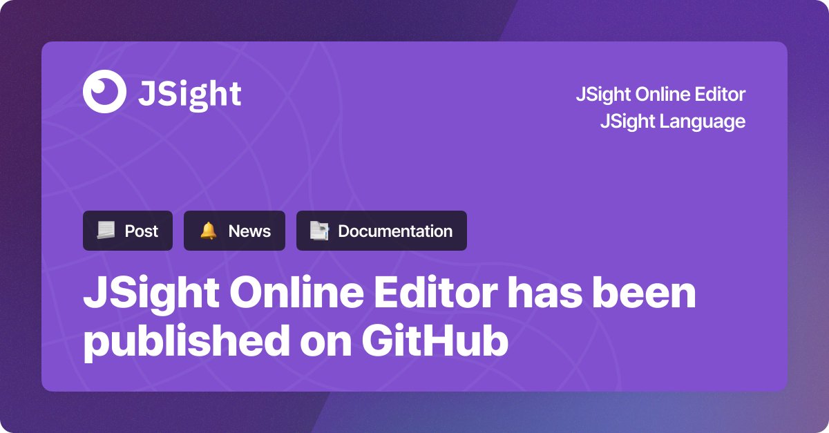 jsightapi's tweet image. JSight Online Editor has been published on GitHub
We have published the JSight Online Editor code on GitHub under the Apache 2.0 license. 
jsight.io/blog/jsight-on…
#apidocumentation #apidoc #JSightDocumentation #JSightOnlineEditor #JSightLanguage