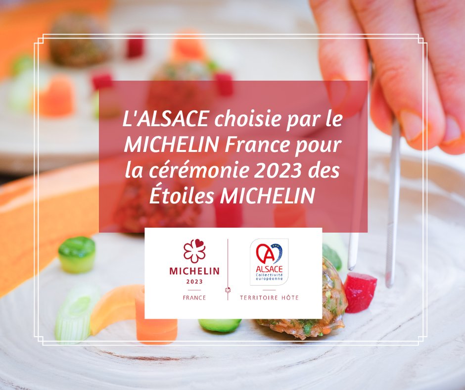 Ce matin en direct de la <a href="/MaisonAlsace/">MaisonAlsace</a> à #Paris pour une bonne nouvelle : le <a href="/guideMichelinFR/">Le guide MICHELIN</a> a choisi l’#Alsace pour présenter sa prochaine sélection de restaurants⭐️👩‍🍳
#GUIDEMICHELINFR #MICHELINSTAR23 #HOPLALSACE