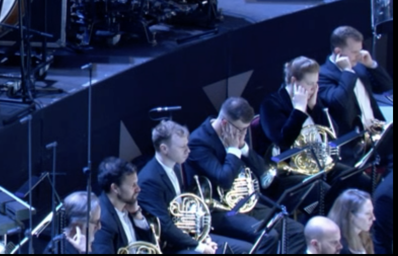 Steve_Cacophony's tweet photo. @londonsymphony horns here, proving the orchestra's East London credentials with impressive technique honed on the Central Line  @TfL https://t.co/cgeqqygGKR