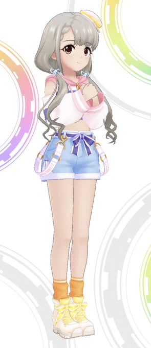 でらます!名古屋駅のナナちゃんの着せ替えなうだけど、久川凪ちゃんなのは間違いない!新タイトル画面の衣装のカンジ髪型の上に帽子がついて上着と靴の形状を見ると、今日配信された着せ替え新衣装ですわ!自分で組み合わせられる新機能なのでお試し推奨ですわ! 