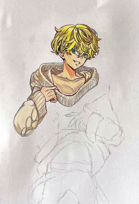 千冬描きます#東京リベンジャーズ#千冬#色鉛筆#模写 