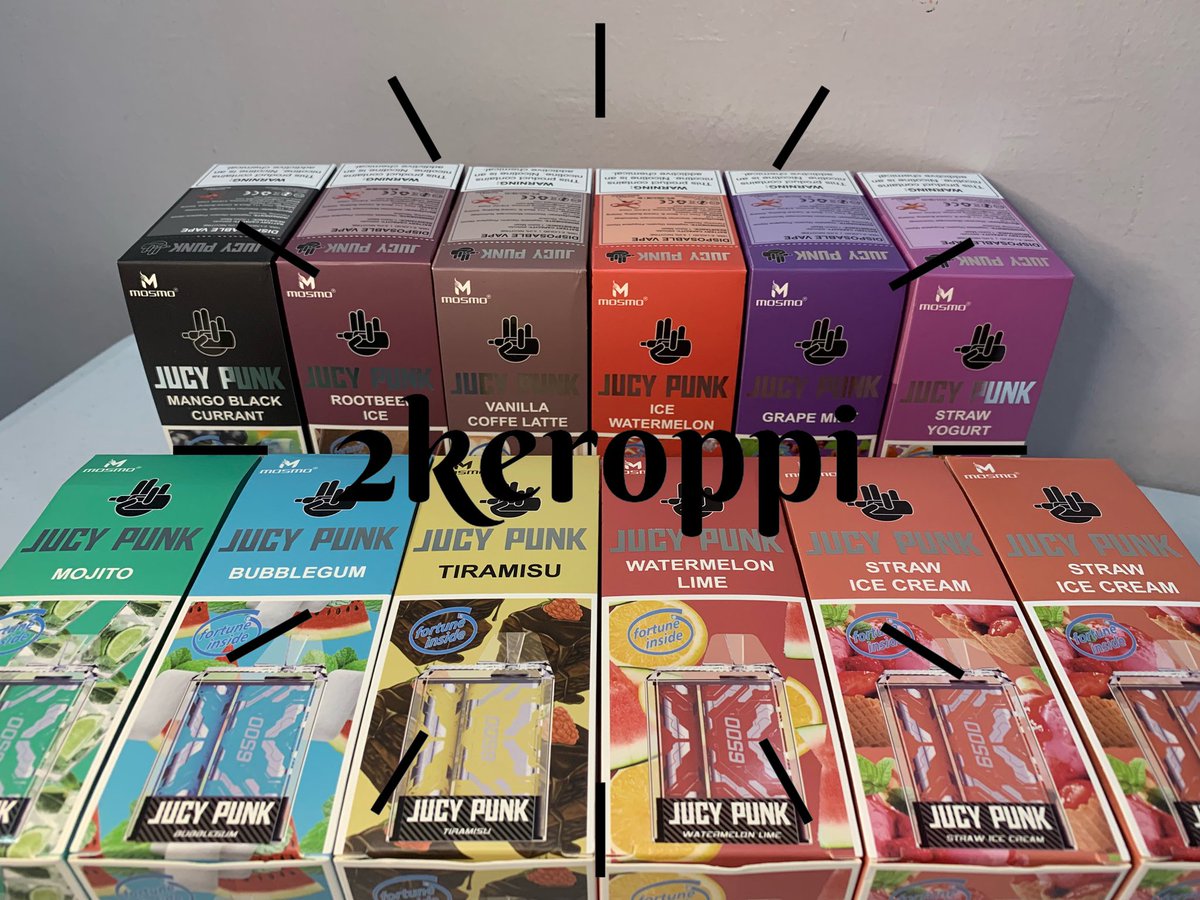 2keroppi's tweet photo. MOSMO JUCY PUNK 
- Up to 6500 Puffs 
- 16ml E-Liquid
- 650mAh
- 5% nicotine 
- Type-C Rechargeable 
- With Free Lanyard 

❎No warranty
❎No refund
❎No exchange
✅All of our items given to you sealed and brandnew.

wts lfb pc ph bts new jeans nct aespa ive gen ad upper box vape https://t.co/CXxfBBmWw0