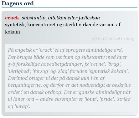 DenDanskeOrdbog's tweet photo. #betydninger #låneord #polysemi #engelsk #Dagensord
https://t.co/vnqhv6UJIl https://t.co/n3Vk1kMvJN