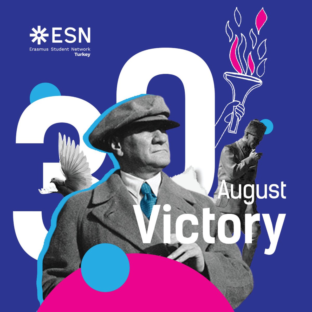Today is the 100th anniversary of the victory of Gazi Mustafa Kemal Atatürk and his army. We commemorate all our martyrs and hero veterans with respect, especially Atatürk and his comrades in arms, who gave their lives for the indivisible integrity of our country and nation🇹🇷