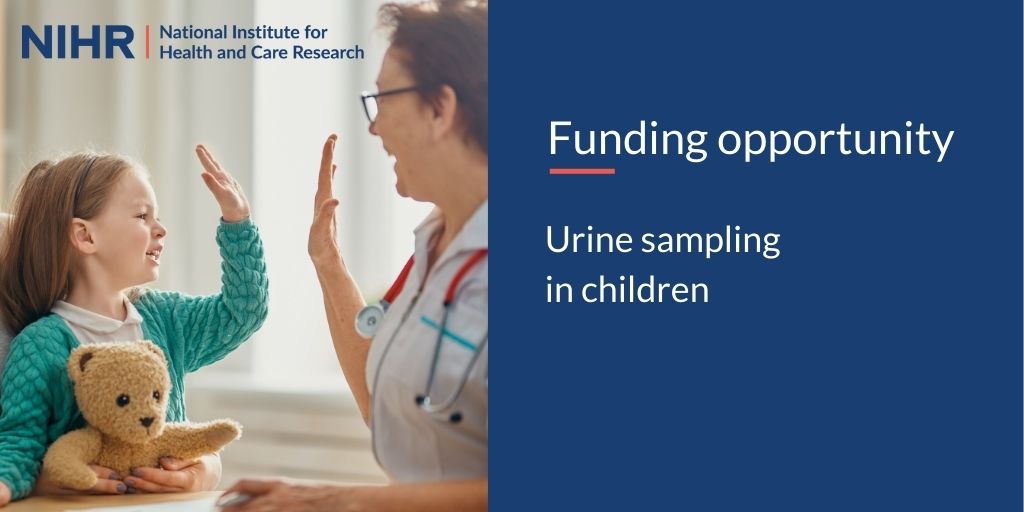National Institute for Health and Care Research (@nihrresearch) on Twitter photo Could you lead research to look into the best ways of collecting urine samples from children? 
#ResearchFunding is available for a feasibility study: nihr.ac.uk/funding/2296-u… Could you lead research to look into the best ways of collecting urine samples from children? 
#ResearchFunding is available for a feasibility study: nihr.ac.uk/funding/2296-u…