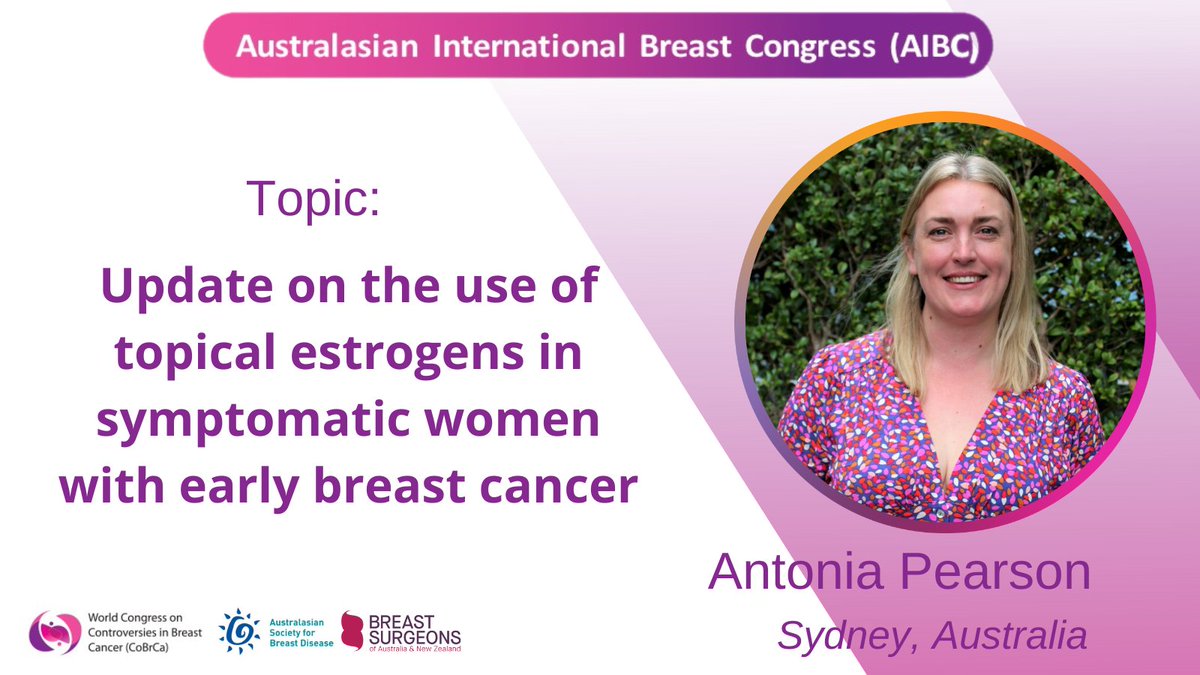 CoBrCaCongress's tweet photo. CoBrCa Congress
#AIBC welcomes Antonia Pearson, who is a medical oncologist with a focus on breast, gynaecological &amp; lung cancers. 
Program:  https://t.co/dzF9hIqvbG
#ASBD @cobrca @drmelaniewalker @breastsurganz https://t.co/6lGm32d7tb