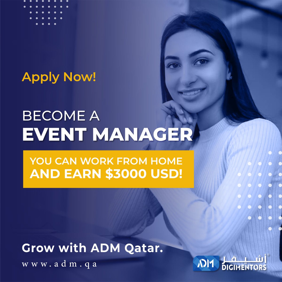 AshegharDigi's tweet photo. Apply now at https://t.co/06d7BvjGII 

ADM Digimentors, Qatar is now hiring Online Event Managers.

Organize and manage online events, launches and campaigns from the comfort of your home! And, earn up to 1,500 USD per month excluding affiliate commissions and other benefits. https://t.co/l2QQMHiEwg