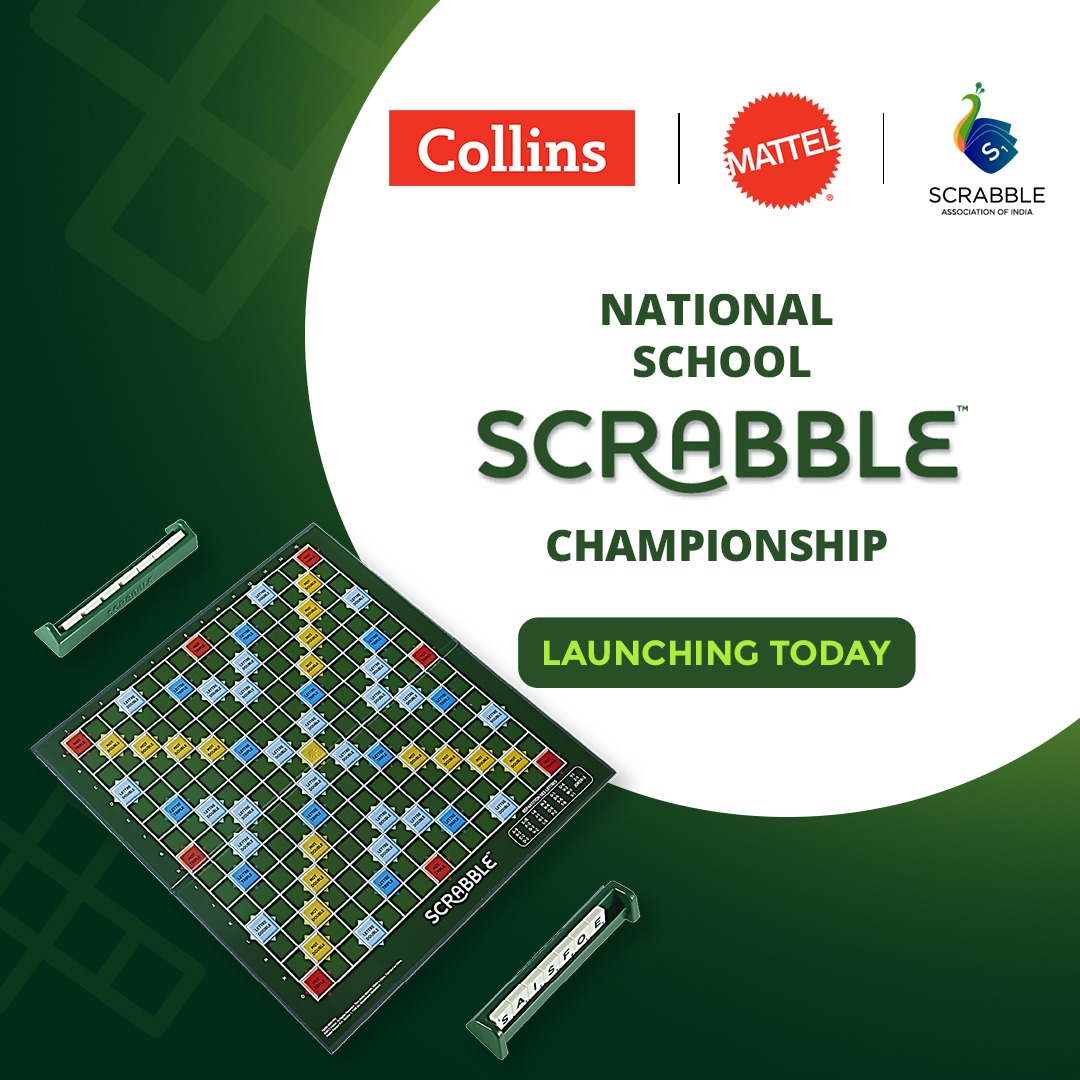 CollinsMktg's tweet photo. We are delighted to announce the National School Scrabble Championship, in collaboration with
@Mattel and the @ScrabbleIndia. Participation open for students of all classes. Register your schools NOW!
https://t.co/Dbg5ztX98H
#CollinsLearning #Collins #Scrabble https://t.co/MR9x3ihQqO