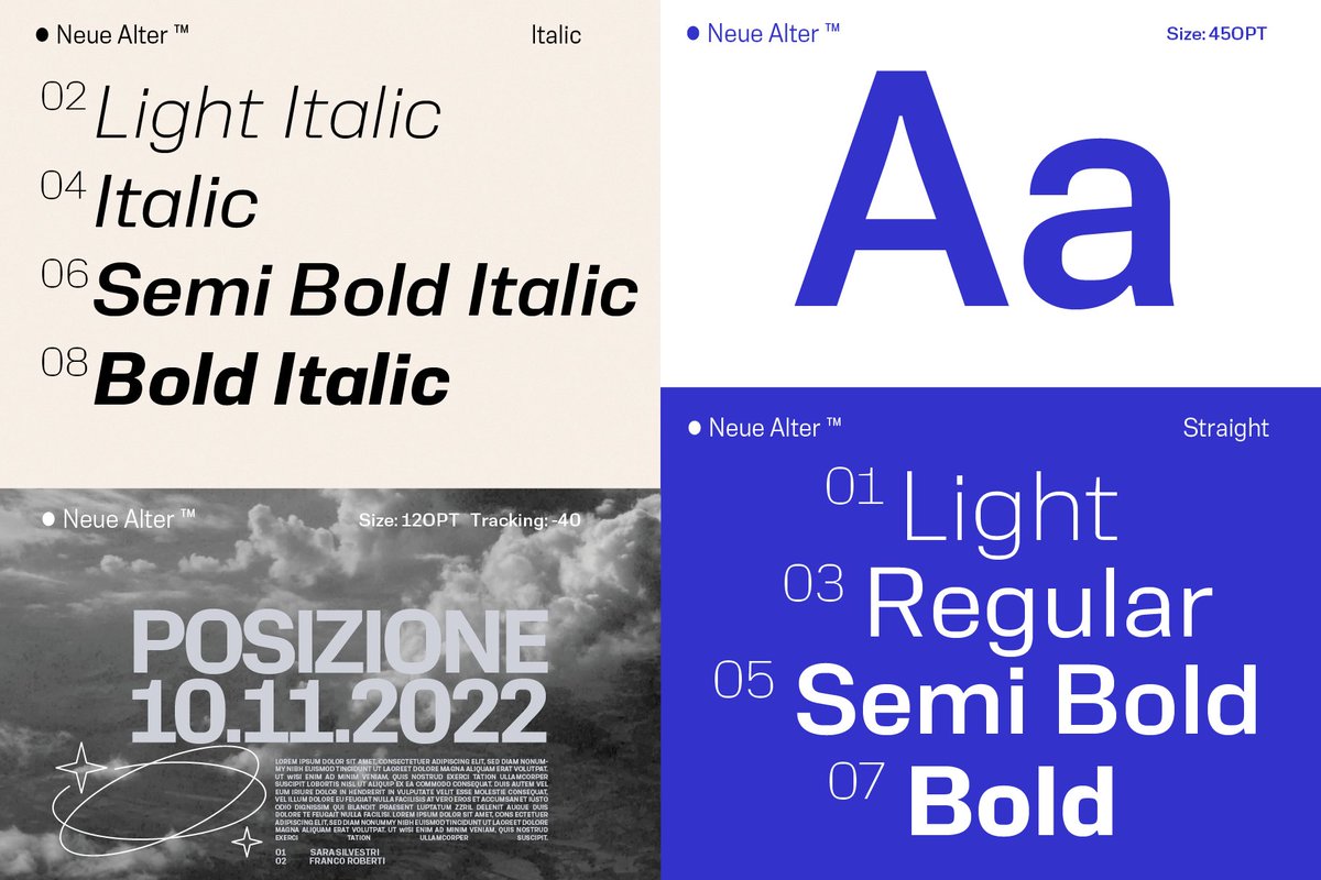 Oztypecom's tweet photo. Neue Alter Family 8 Fonts 70% OFF😍
https://t.co/U83imZd0kK #sans #font #typeface #GraphicDesigner #GraphicDesign #DealsOfTheDay #Creative #CreativeSociety #Swiss #design #typography #branding https://t.co/BucOtAA7mO