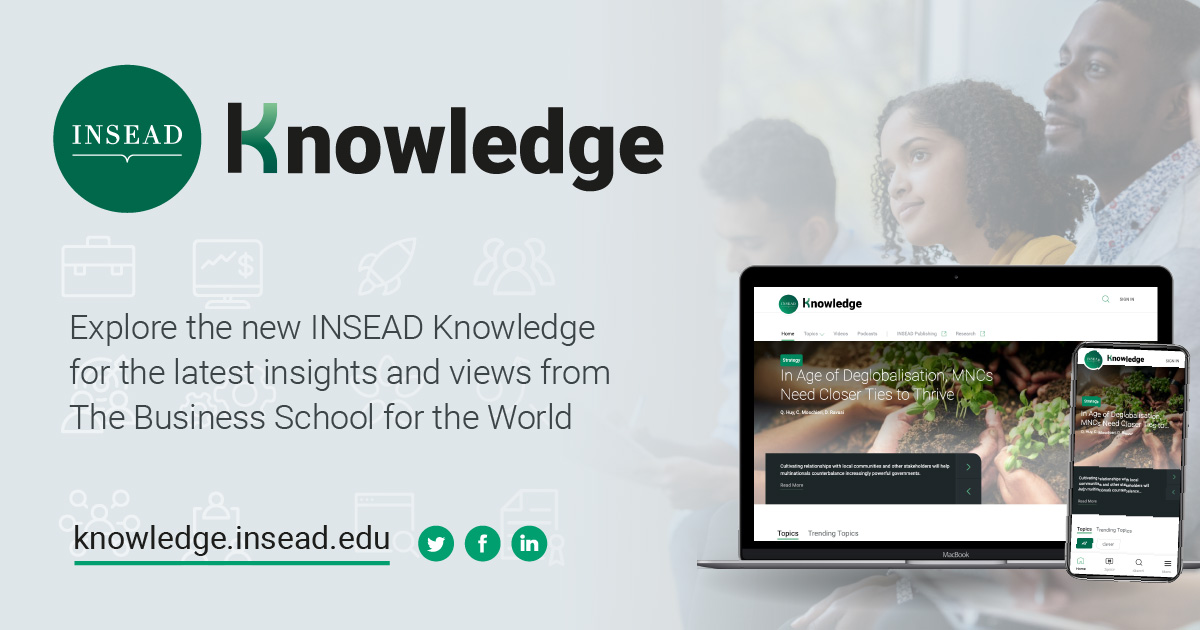 INSEAD's tweet photo. Come visit @INSEADKnowledge's new digital home - the business insights and thought leadership platform of INSEAD!
Remember to sign up for the weekly newsletter to stay updated!
Start your journey here: https://t.co/H1tJj1o6um
#INSEADKnowledge #businesseducation https://t.co/YXouwMeyQm