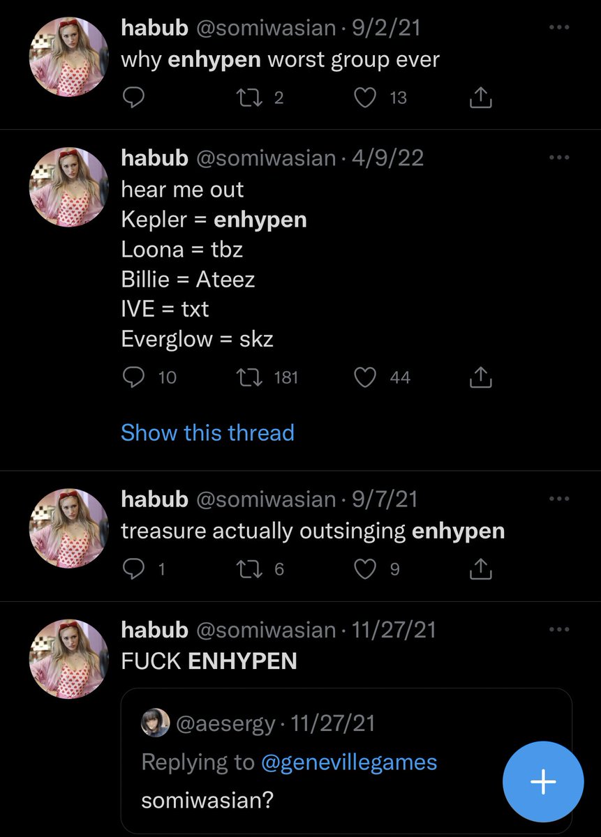 m4n1fest0's tweet photo. user somiwasian hates enha sm yet constantly talks abt em like https://t.co/mCKIP4tGcL