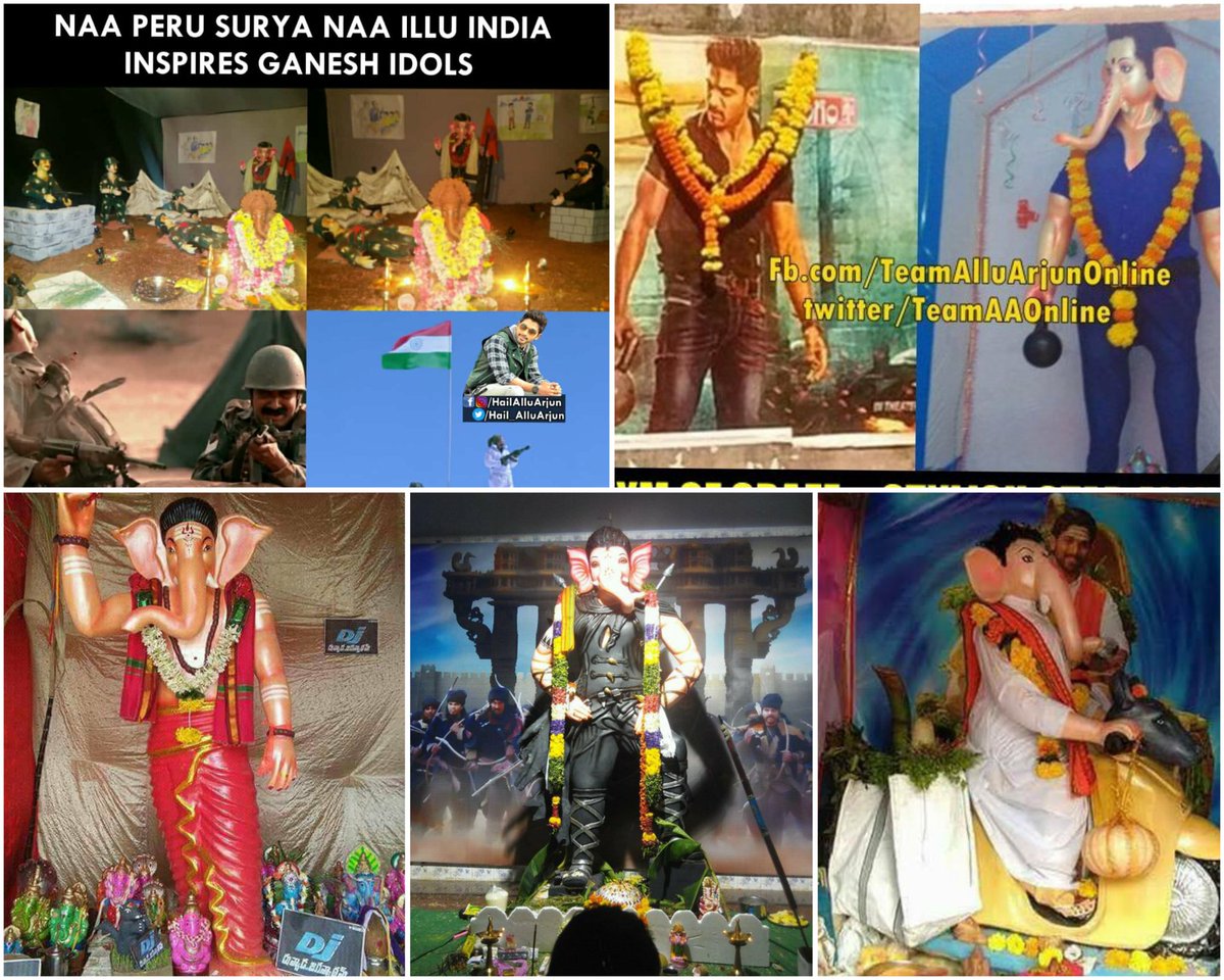TrendsAlluArjun's tweet photo. . @Alluarjun Film roles &amp; Ganesh Idols
Never Ending Festival VIBE!! 🔥🔥🤩

This time In Pushpa Raj Avatar 🌟

#GaneshChaturthi2022 @PushpaMovie https://t.co/3SUdPTADM3