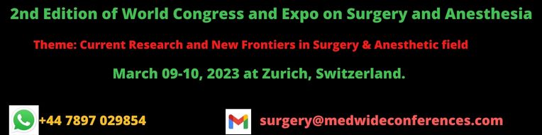 I'm honored to invite #physicians, #surgeons, #professors, #assistantprofessors, #researchers, and #students, to join our conference as #speakers/#listeners if interested. Website: medwideconferences.com/surgery-surgic…