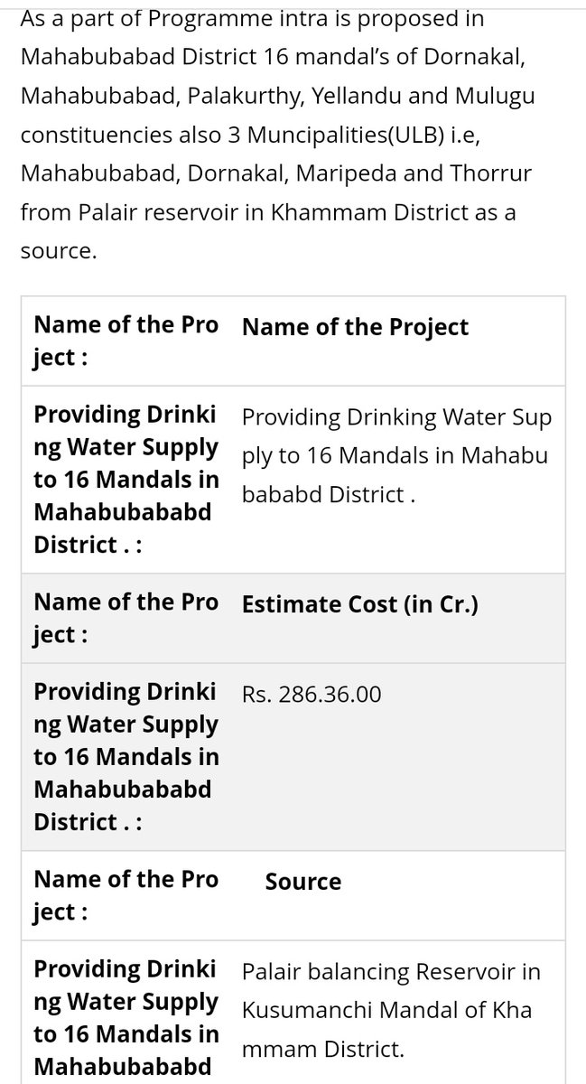 Activist_Lavan's tweet photo. Dear sir @KTRTRS @mb_telangana @AclbMahabubabad @mpdo_dornakal @to_collector Households of Dornakal mandal suffering from lack of water supply. Can't able to recieve Mission Bhagiratha water as proposed programe intra from PALAIR.
Understand the problem and kindly do the needed🙏 https://t.co/CN7aufpX2B