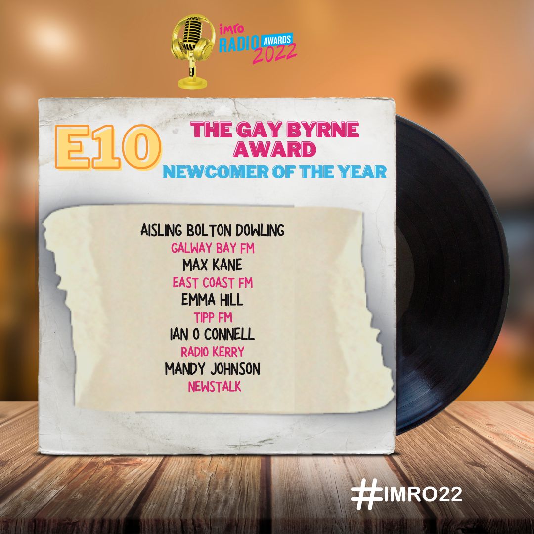 Sooo excited to be shortlisted for Newcomer of the Year at the IMRO Radio Awards!!! #IMRO22 <a href="/eastcoastfm/">East Coast FM</a> <a href="/IMROireland/">IMRO</a>