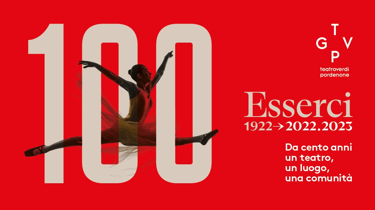 TeatroVerdiPN's tweet photo. ESSERCI 
La nuova Stagione 2022/2023 
Prosa Musica Lirica Danza
Scopri https://t.co/SklJdgjhAg 

1922/2022 100 anni:
un teatro, un luogo, una comunità https://t.co/vZdBVXqVlZ