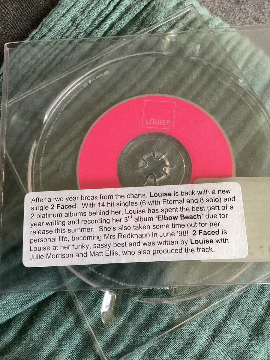 dearianfawn's tweet photo. My tiny #Louise #2Faced promotional CD single is a thing of beauty; the press release sticker mentions #ElbowBeach too https://t.co/0z0Zp6D1W2