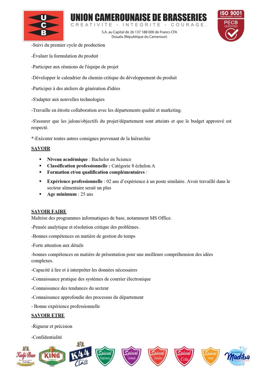 groupekadji's tweet image. UCB - Offre d&apos;emploi : ASSISTANT RECHERCHE ET DEVELOPPEMENT (H/F)

Pour postuler : recrutement@sa-ucb.com

Date limite de recevabilité des candidatures : 07/09/2022

Préciser le poste en objet.

 #UCB #KADJIGROUP #assistant #recherche #developpement #recrutements