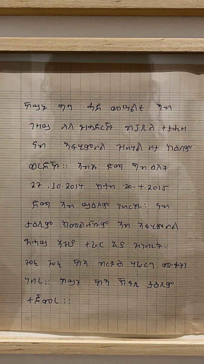 fffstars's tweet photo. The testimony of an #Eritrea|n refugee in France was documented in #Tigrinya & translated to FR/EN as part of an exhibition currently at @Mucem by #MathieuPernot “l’Atlas en mouvement”
He tells the stories of refugees migrants through #calais #lesbos #mossoul #alep #paris https://t.co/C1TLkehz9s