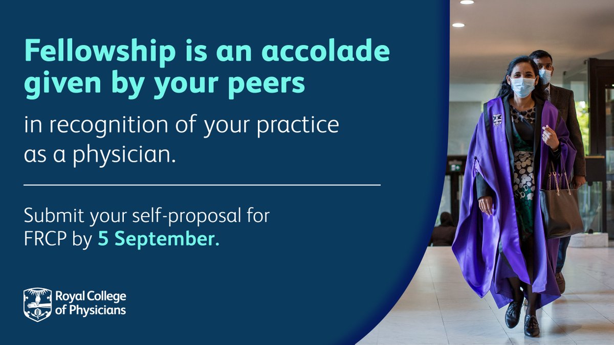 RCPhysicians's tweet photo. If you’re a proposal sponsor or endorser, don’t let your colleagues down – do your part and complete your section of your peer’s fellowship proposal before the 5 September deadline. #FellowsRCP

Do your part now: https://t.co/OUFCRPnYax https://t.co/QNZ0E1aT7G
