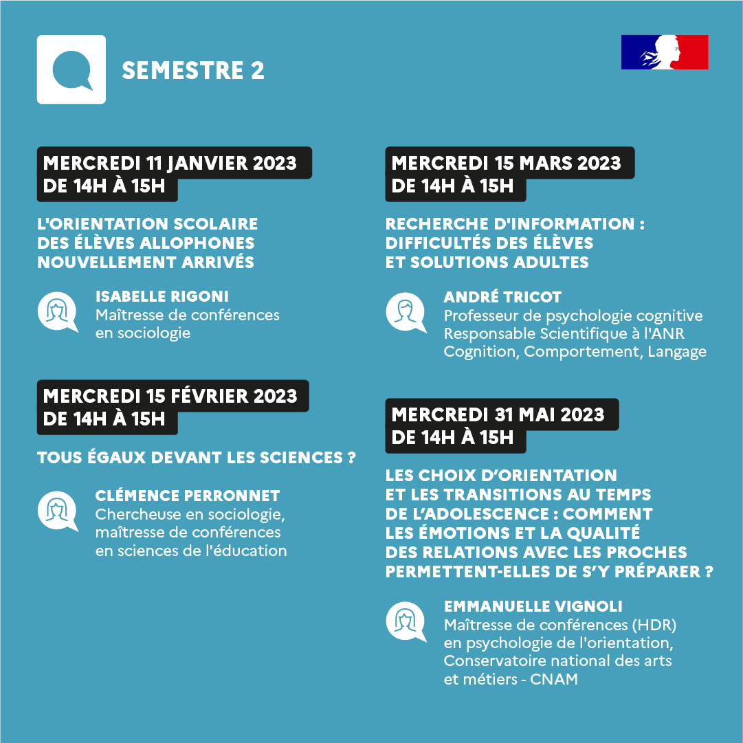 Onisep's tweet photo. [#équipeséducatives] ➡️Connaissez-vous les #RendezvousdelOrientation #Onisep ?
📌Des interventions pour vous accompagner dans vos réflexions et pratiques sur l’accompagnement à l’#orientation.
🔎Découvrez le programme 2022/2023 📽️ Revoir les 9 rencontres 👉https://t.co/Esq43QqZOq https://t.co/YVVPWJYqxo