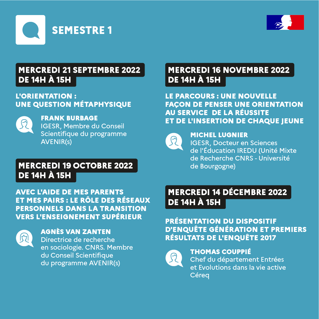 Onisep's tweet photo. [#équipeséducatives] ➡️Connaissez-vous les #RendezvousdelOrientation #Onisep ?
📌Des interventions pour vous accompagner dans vos réflexions et pratiques sur l’accompagnement à l’#orientation.
🔎Découvrez le programme 2022/2023 📽️ Revoir les 9 rencontres 👉https://t.co/Esq43QqZOq https://t.co/YVVPWJYqxo