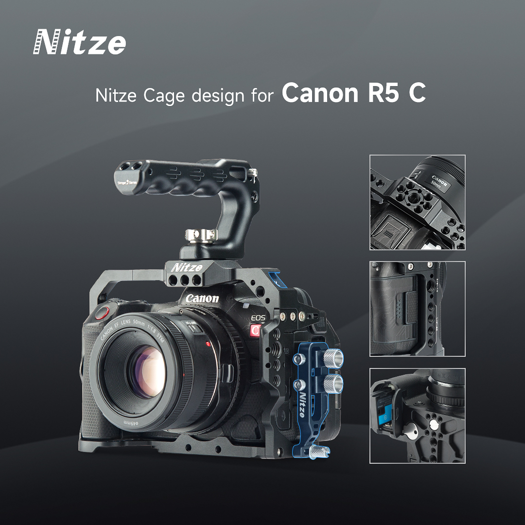 NitzeVideo's tweet photo. New Arrival

Nitze Camera Cage for Canon R5 C
Model :T-C03A

Form Fitting Design; 
The cage also fits with R5 / R6;
Multiple Mounting Holes;
Shoulder strap slots;

#nitze #nitzenewproducts #nitzevideography #canon #CanonR5C #CanonEOS  #cameragears  #canoncamera #filmmaking https://t.co/VeNeeWvSvp