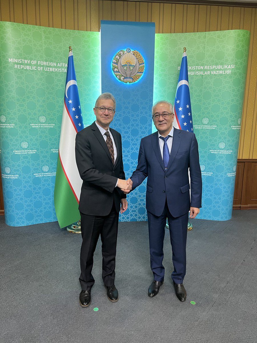 Had farewell call today with Ismatulla Irgashev, Special Envoy for Afghanistan. We worked together VERY closely during my 3 years here. No one is more knowledgeable about AFG—he knows EVERYONE there! US-UZB regional security cooperation is super close—thanks largely to Isma-aka.