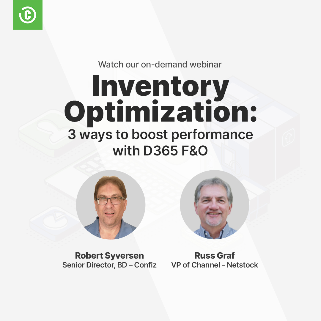 confiz's tweet photo. Watch our on-demand webinar to learn how managers could leverage the superpower of inventory optimization, and bring sustainability and scalability to business with D365 F&amp;O. 

Watch here: https://t.co/OBejWa4Cnd

#Webinar #MicrosoftDynamics #Inventory #Optimization #Technology https://t.co/4A2pI1IQfS