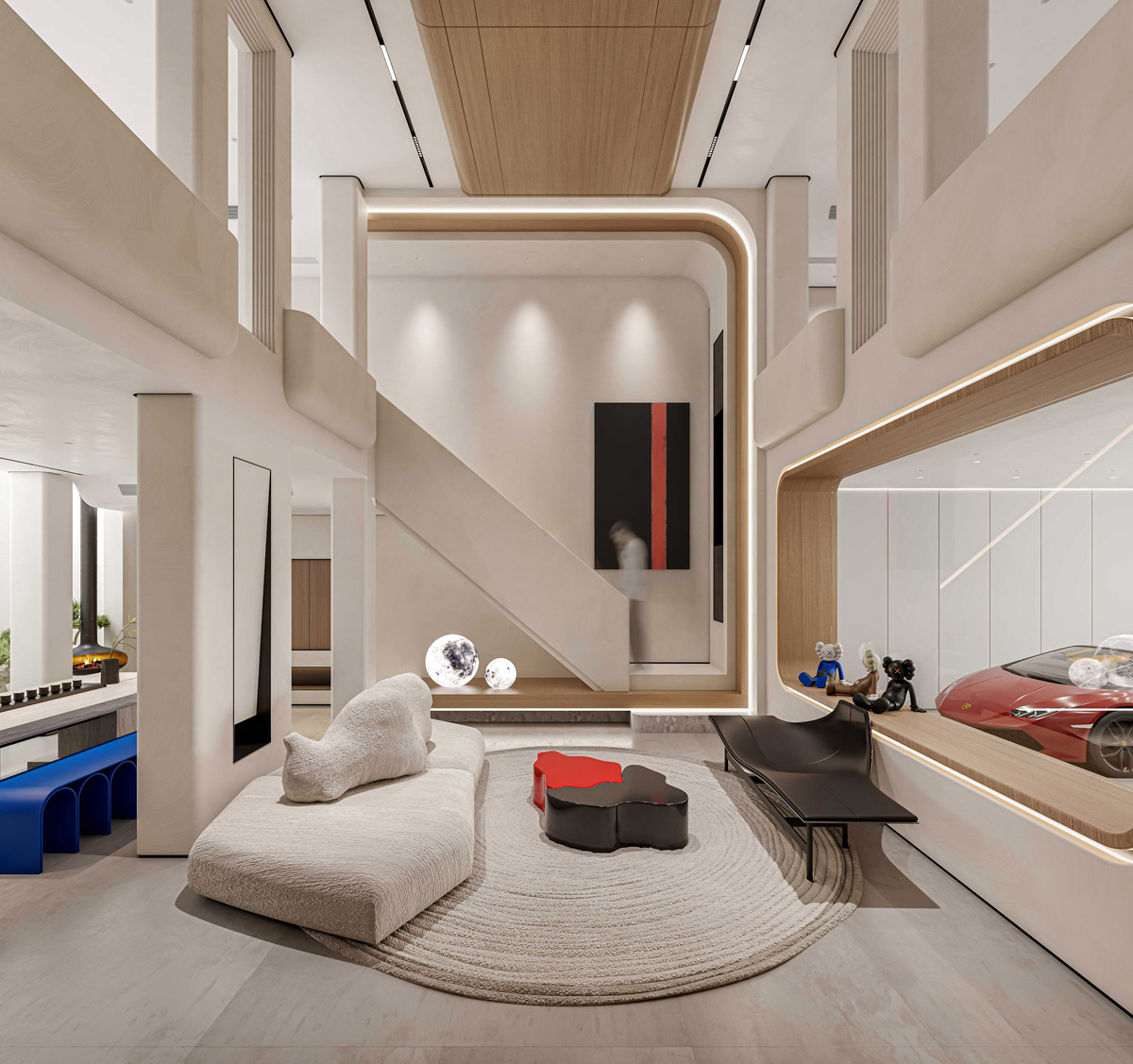A closer look at a futuristic Chinese family home with eye-catching accent pieces, unique furniture, modern sculptures, a sensational home entertainment room and an elder room bit.ly/3Tdtzhy 

#homedesign #ideasforhome