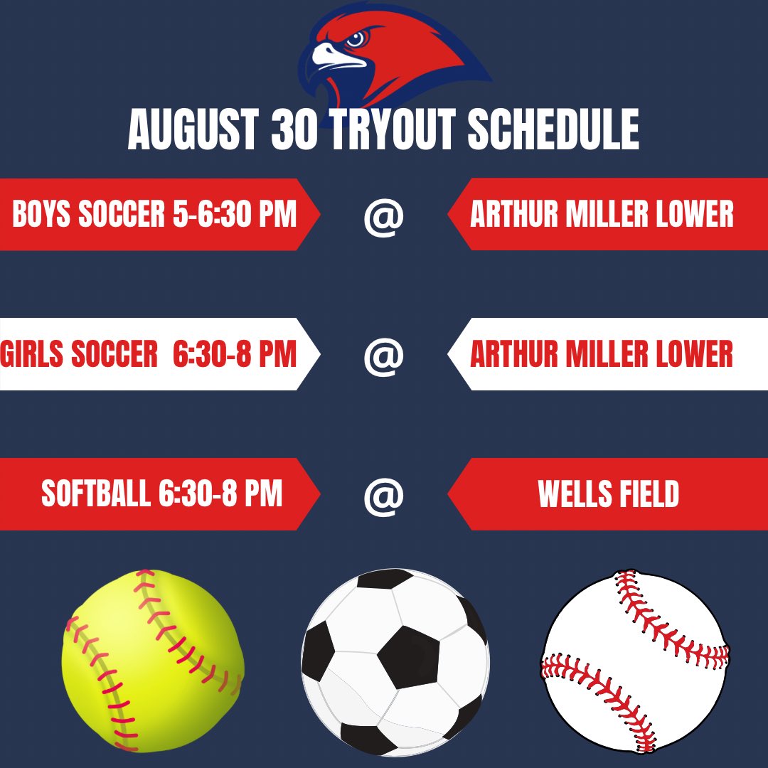 Today’s tryout lineup! #GoHawks ⚽️🥎