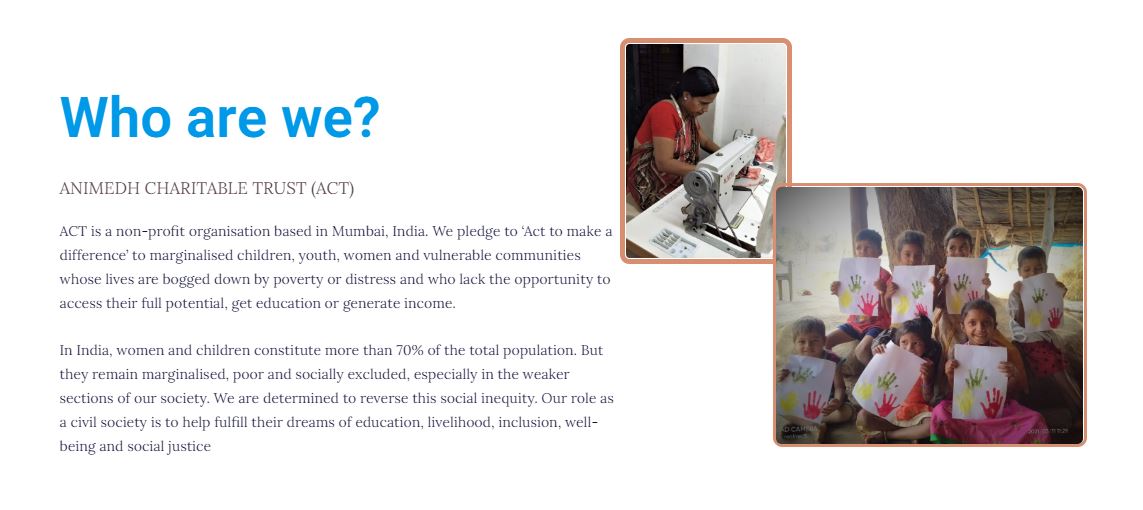 ANIMEDHTrust's tweet photo. #Whoweare Checkout our new #relaunched #Website to read more about our #journey of #acttomakeadifference
#socialwork #NGO #womenempowerment #childdevelopment #youthempowerment #Donatenow
@nivie89 @Mehul1011 #Dhartidesai https://t.co/Nr53xUrhXV