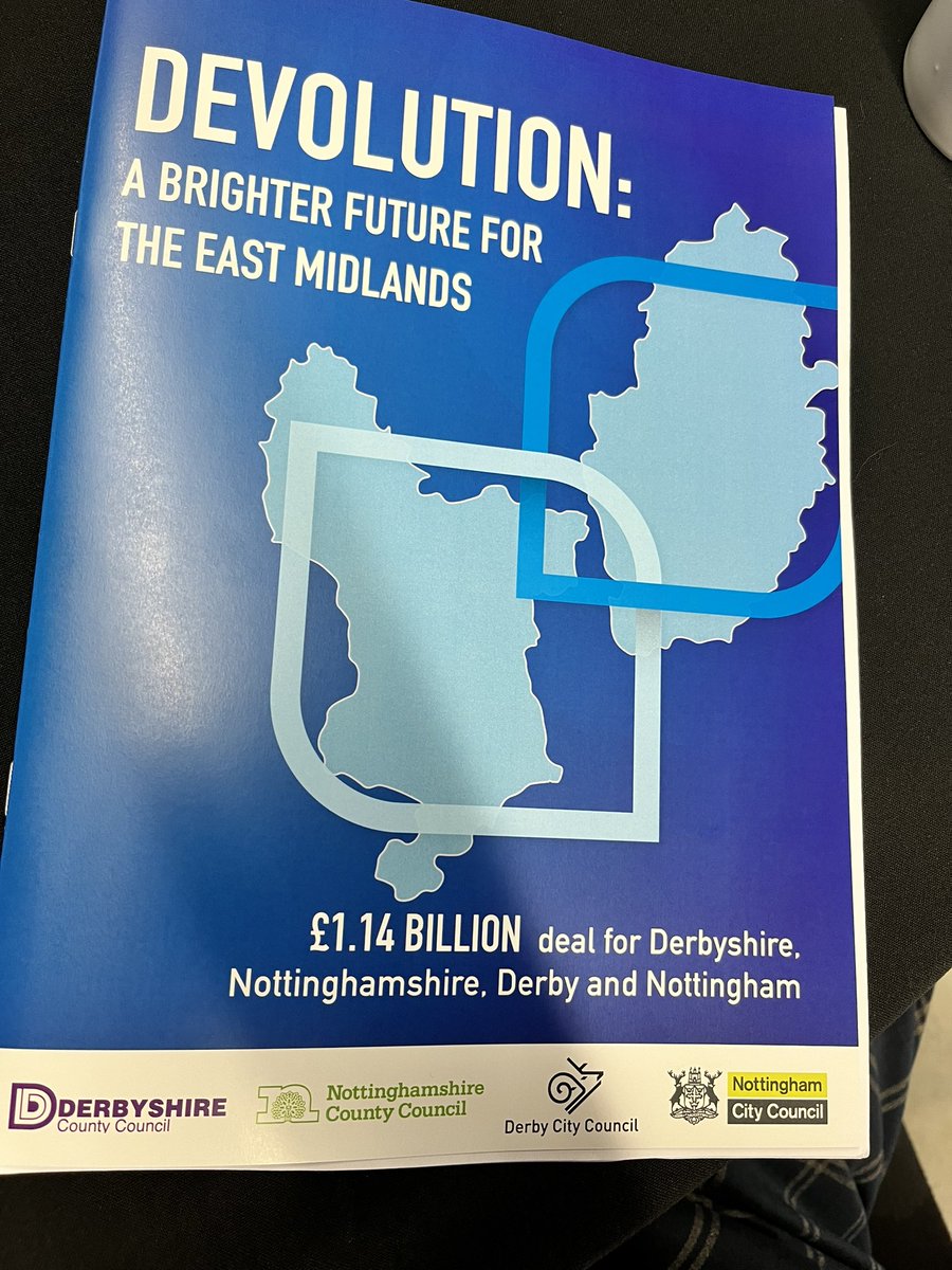 MansfieldCEO's tweet photo. In Derby for the announcement of the Devolution Deal. Looking forward to hearing how Mansfield will benefit and how we can play our part in shaping the future. https://t.co/hztUQIKbic