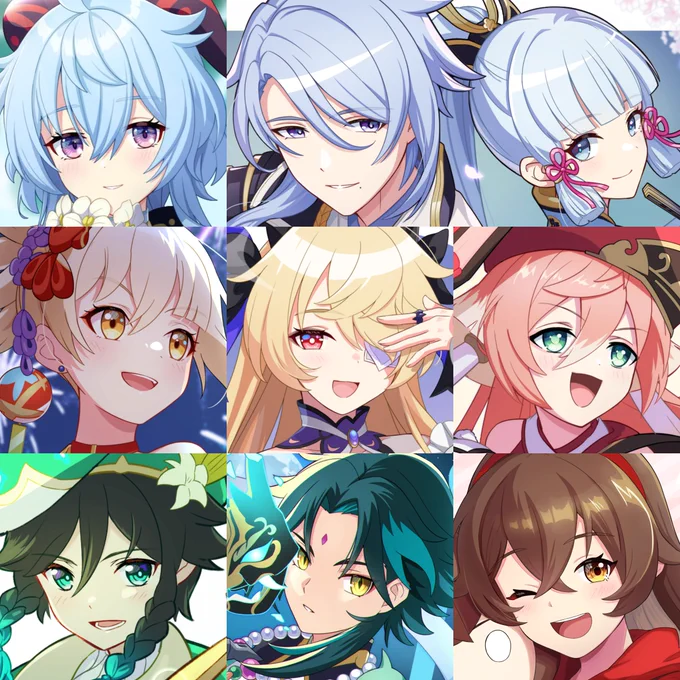 #faceyourart 今まで描いた原神絵で!! 