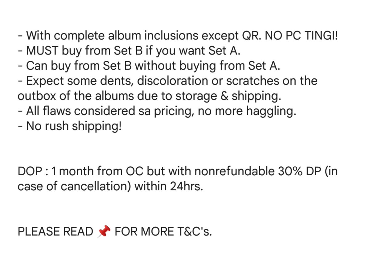 WTS LFB BTS PH

₱777 each complete inclusions!
No PC tingi.

To get one fr Set A MUST get one fr Set B.
1 : 1 ratio.

DM to claim.

Read 3rd pic for more info.

Her Tear Answer MOTS Map of the Soul L O V E Y O U R S E L F Persona JUNGKOOK TAEHYUNG JIN SUGA JHOPE JIMIN V RM